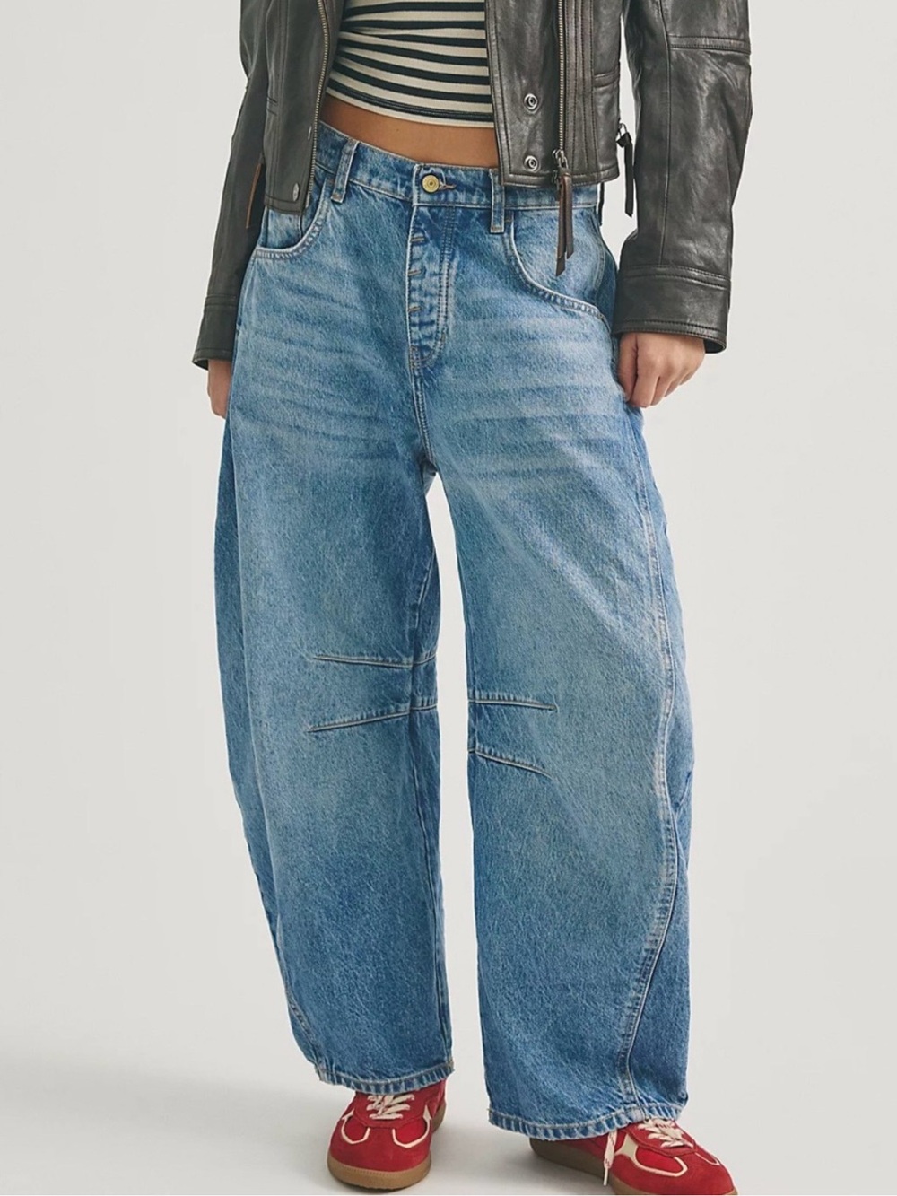 We The Free Light Blue Wide-Leg High-Rise Jeans